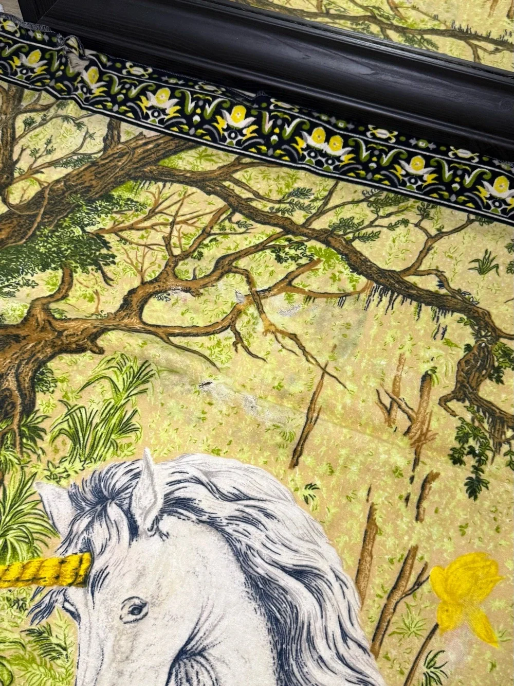 Vintage 1970s A.T.C. New York Tapestry Unicorn Fairycore Faeirecore Made Art